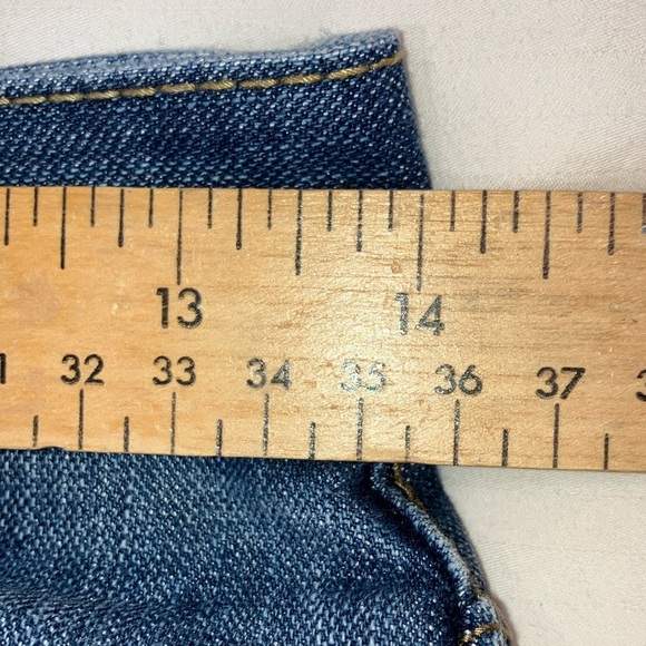 Levi's red tab W28L28.5 514 zip fly distressed Blue Straight Denim Jeans - Picture 11 of 16